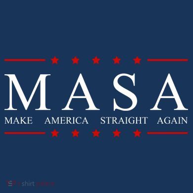 MASA Make America Straight Again Logo Button