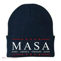 MASA Make America Straight Again Logo Beanie thumb 0