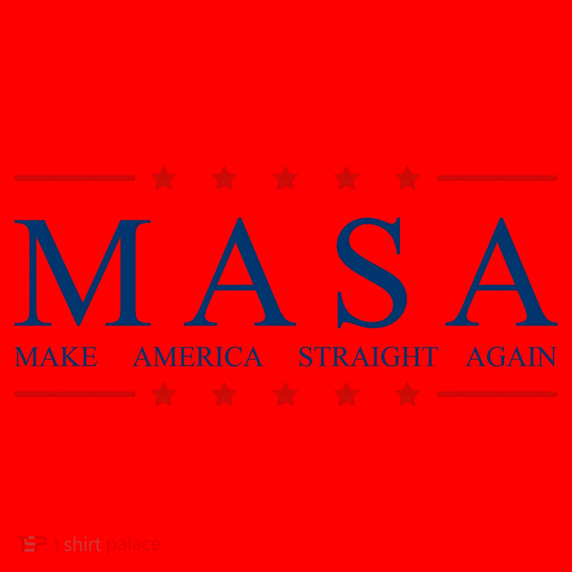 MASA Make America Straight Again Logo Santa Hat