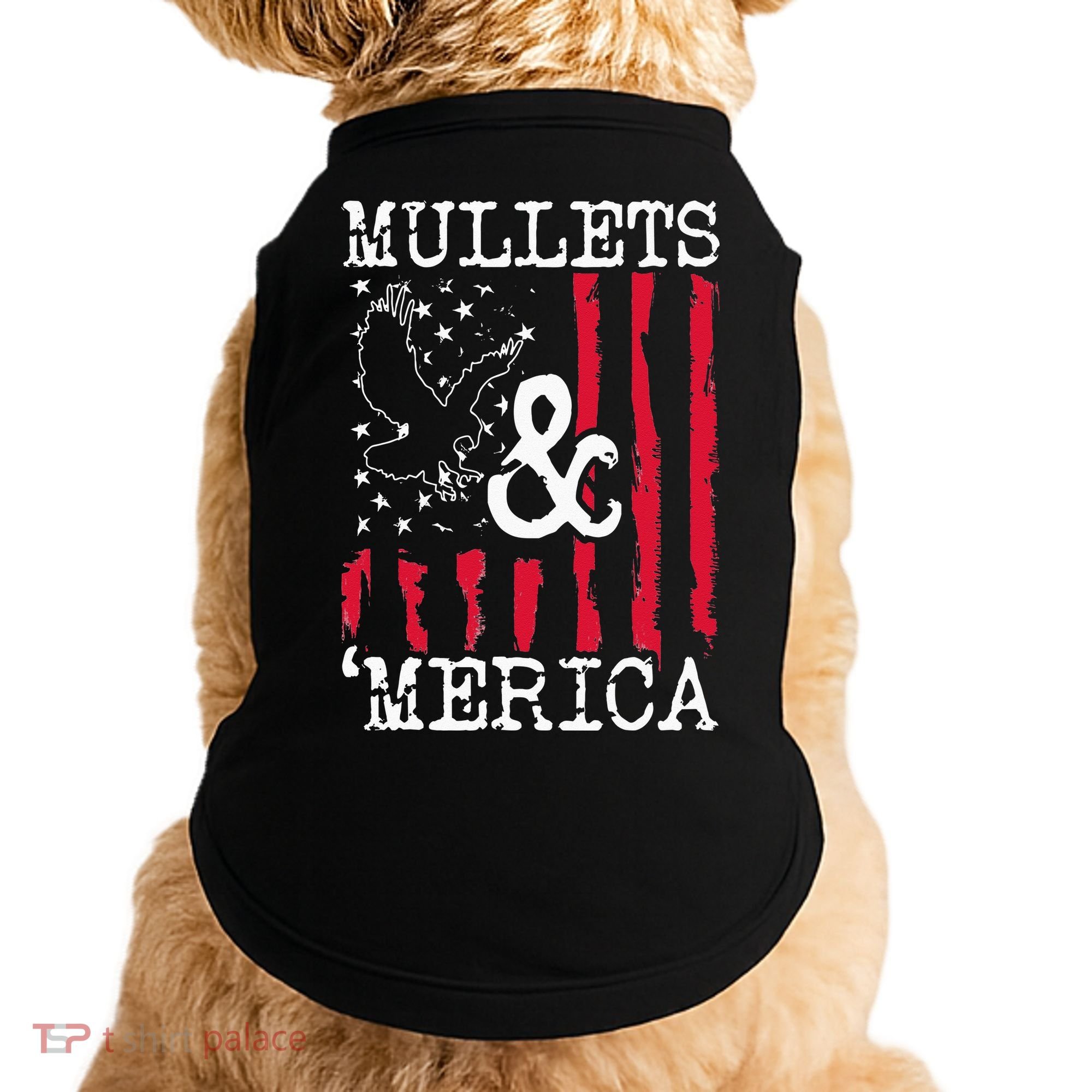 MULLET MULLETS AND MERICA MEN GIFT Doggie Tank