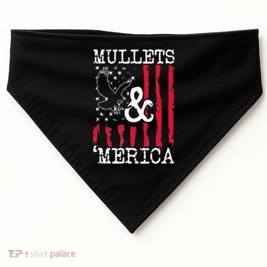 MULLET MULLETS AND MERICA MEN GIFT USA-Made Doggie Bandana