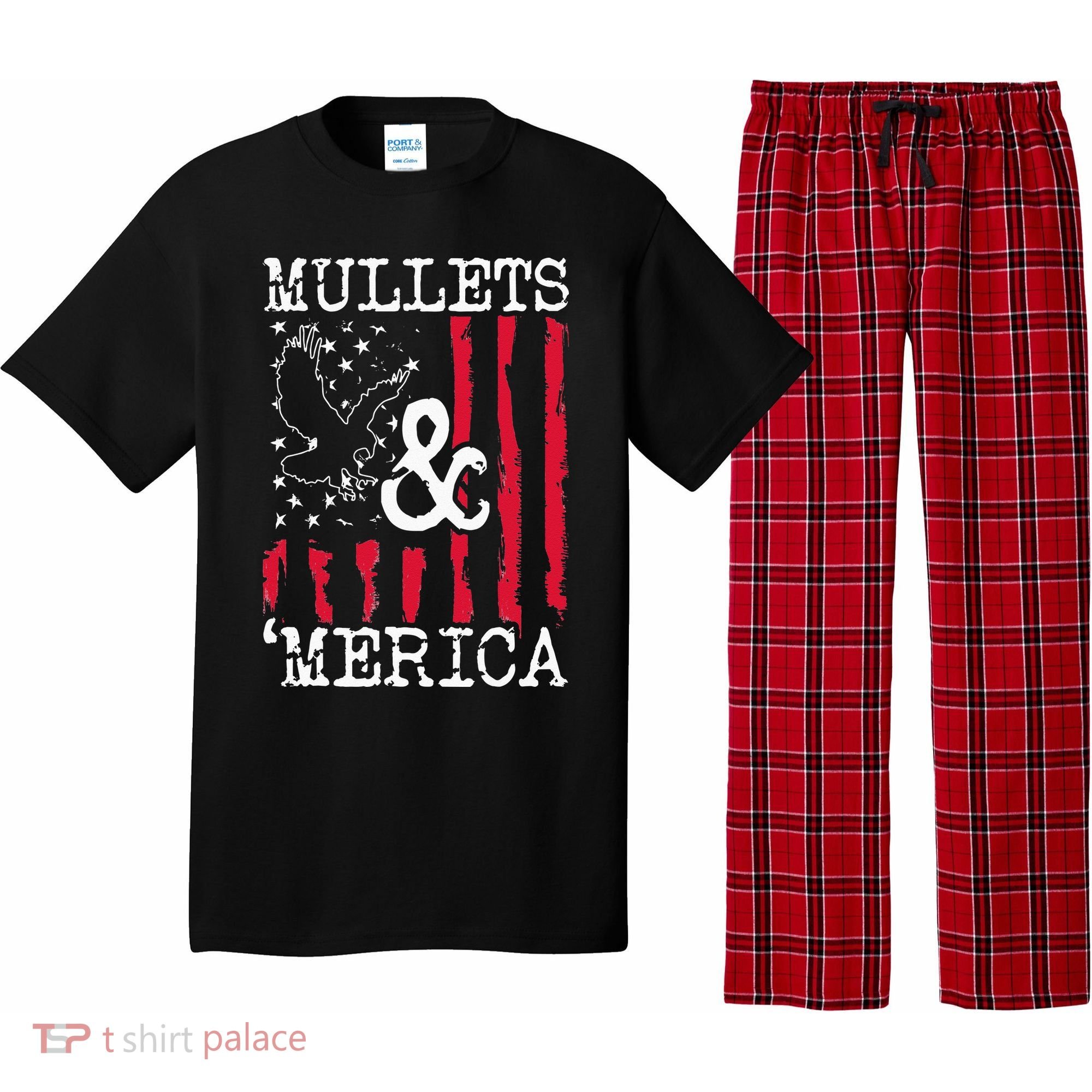 MULLET MULLETS AND MERICA MEN GIFT Pajama Set