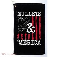 MULLET MULLETS AND MERICA MEN GIFT Golf Towel thumb 0