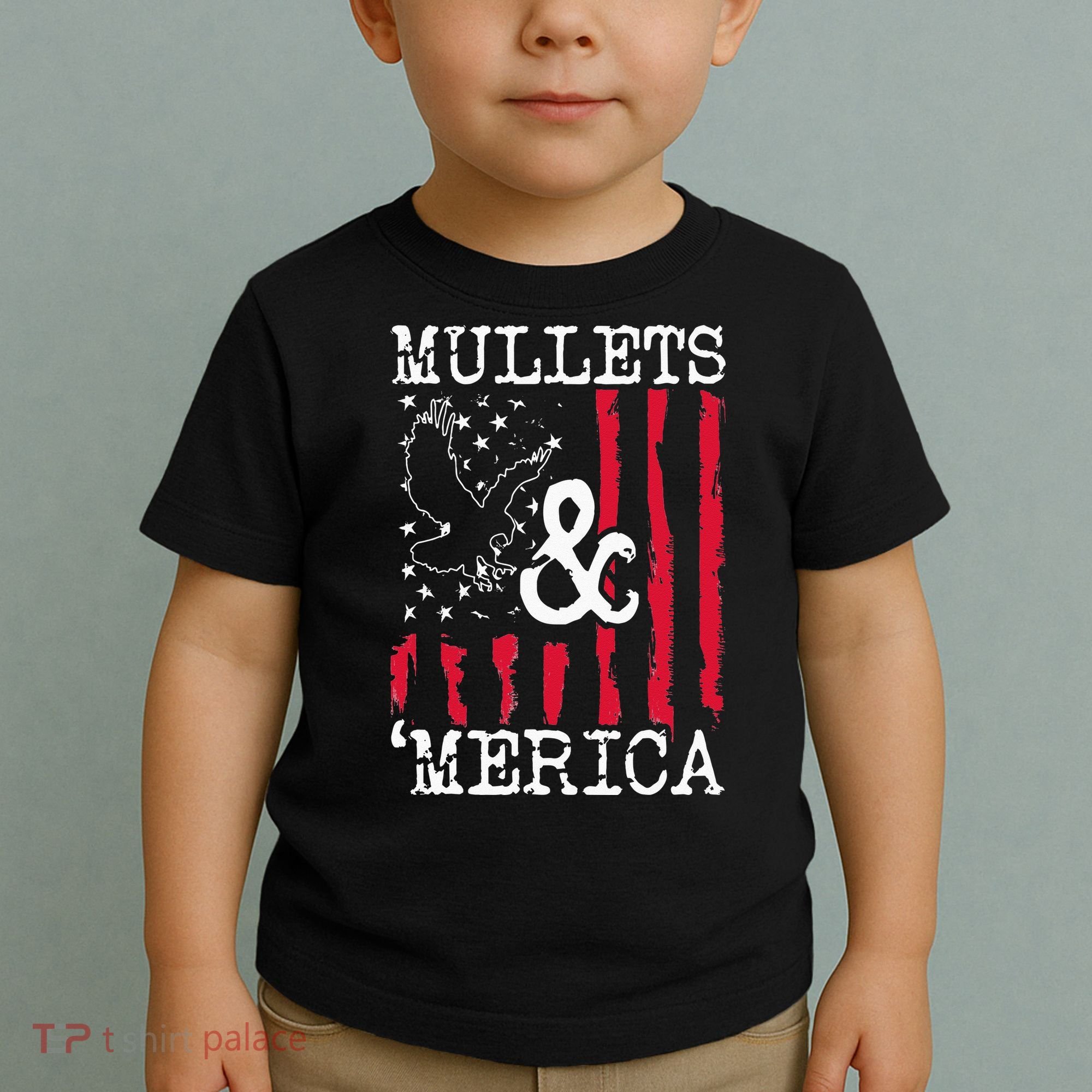 MULLET MULLETS AND MERICA MEN GIFT Toddler T-Shirt
