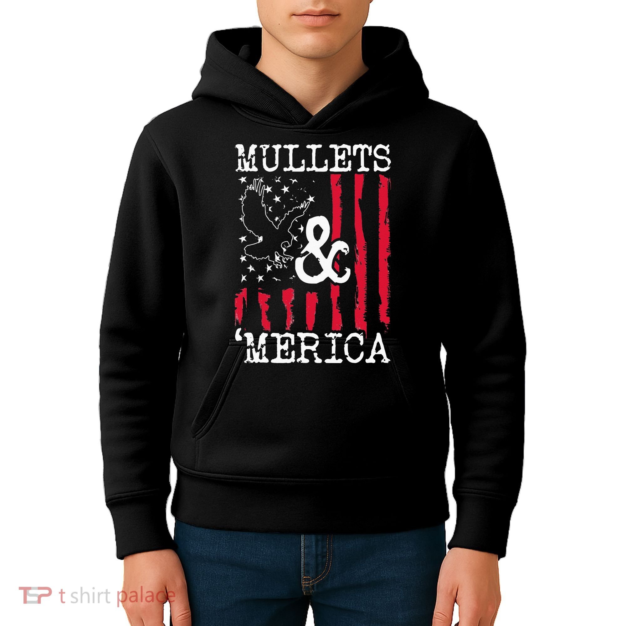 MULLET MULLETS AND MERICA MEN GIFT Kids Hoodie