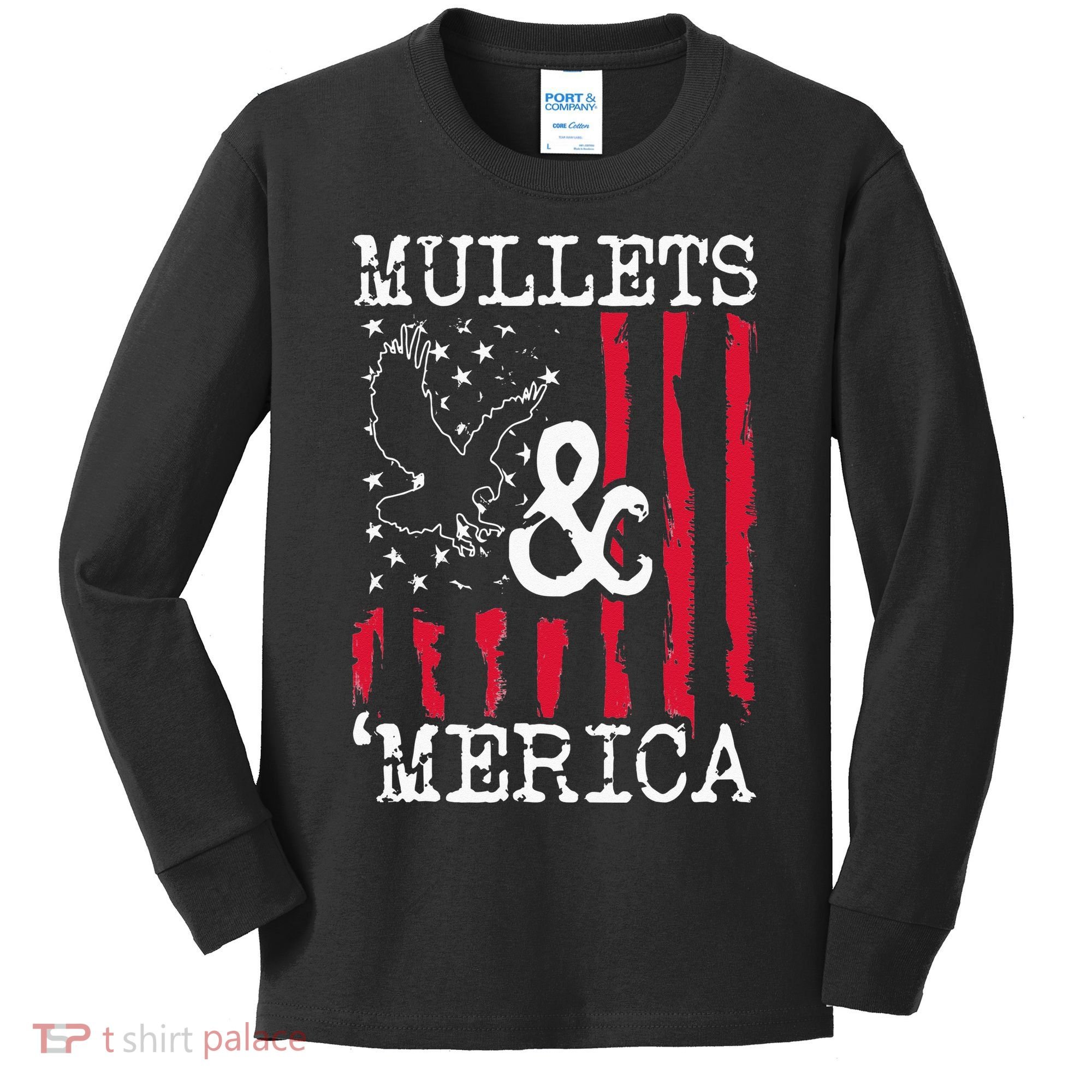 MULLET MULLETS AND MERICA MEN GIFT Kids Long Sleeve Shirt