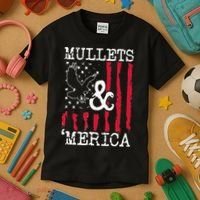 MULLET MULLETS AND MERICA MEN GIFT Kids T-Shirt thumb 3