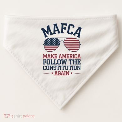 Mafca Make America Follow The Constitution Again USA-Made Doggie Bandana