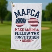 Mafca Make America Follow The Constitution Again Golf Towel thumb 1