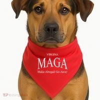Maga Make Abigail Go Away Virginia USA-Made Doggie Bandana thumb 1