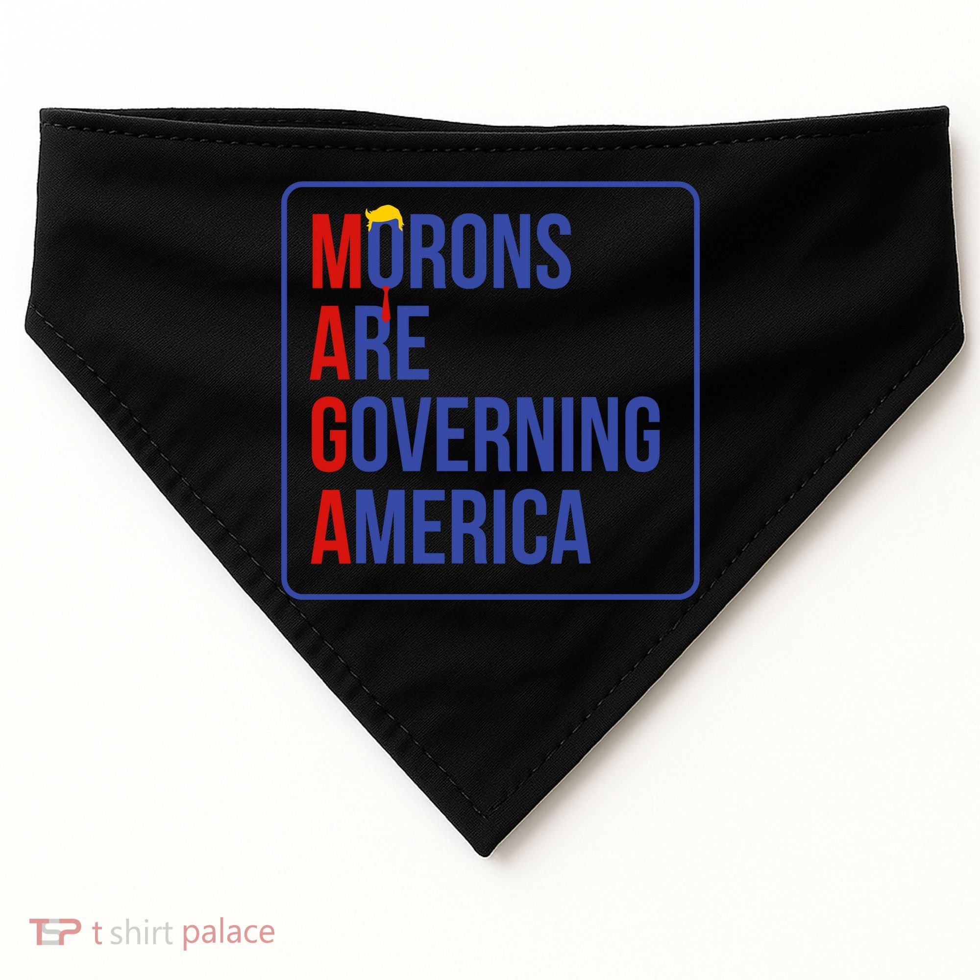 Maga Morons Are Governing America USA-Made Doggie Bandana