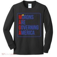 Maga Morons Are Governing America Kids Long Sleeve Shirt thumb 0