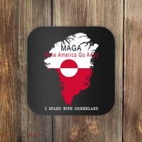MAGA Make America Go Away Greenland Map Coaster thumb 0