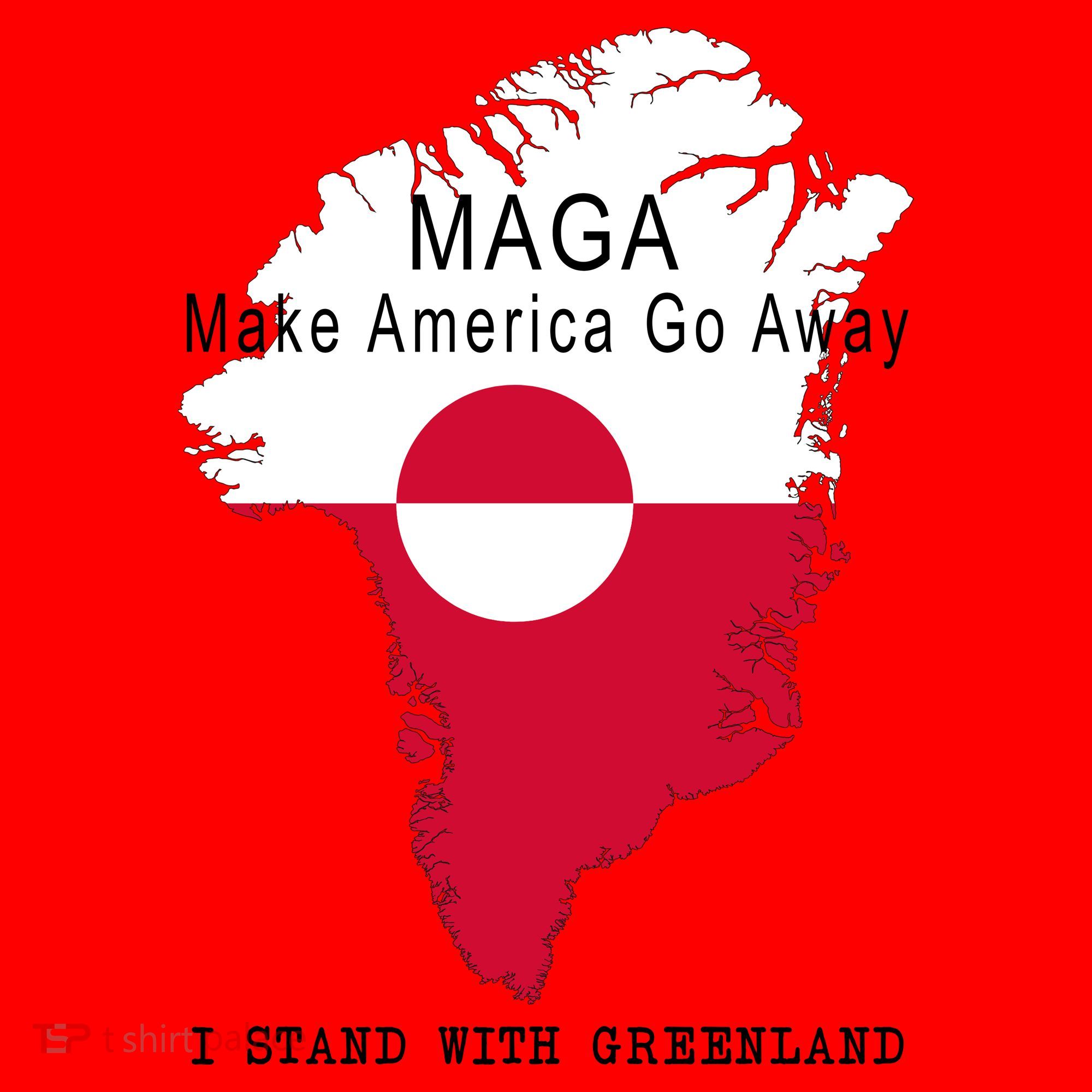 MAGA Make America Go Away Greenland Map Santa Hat