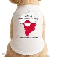 MAGA Make America Go Away Greenland Map Doggie Tank thumb 0