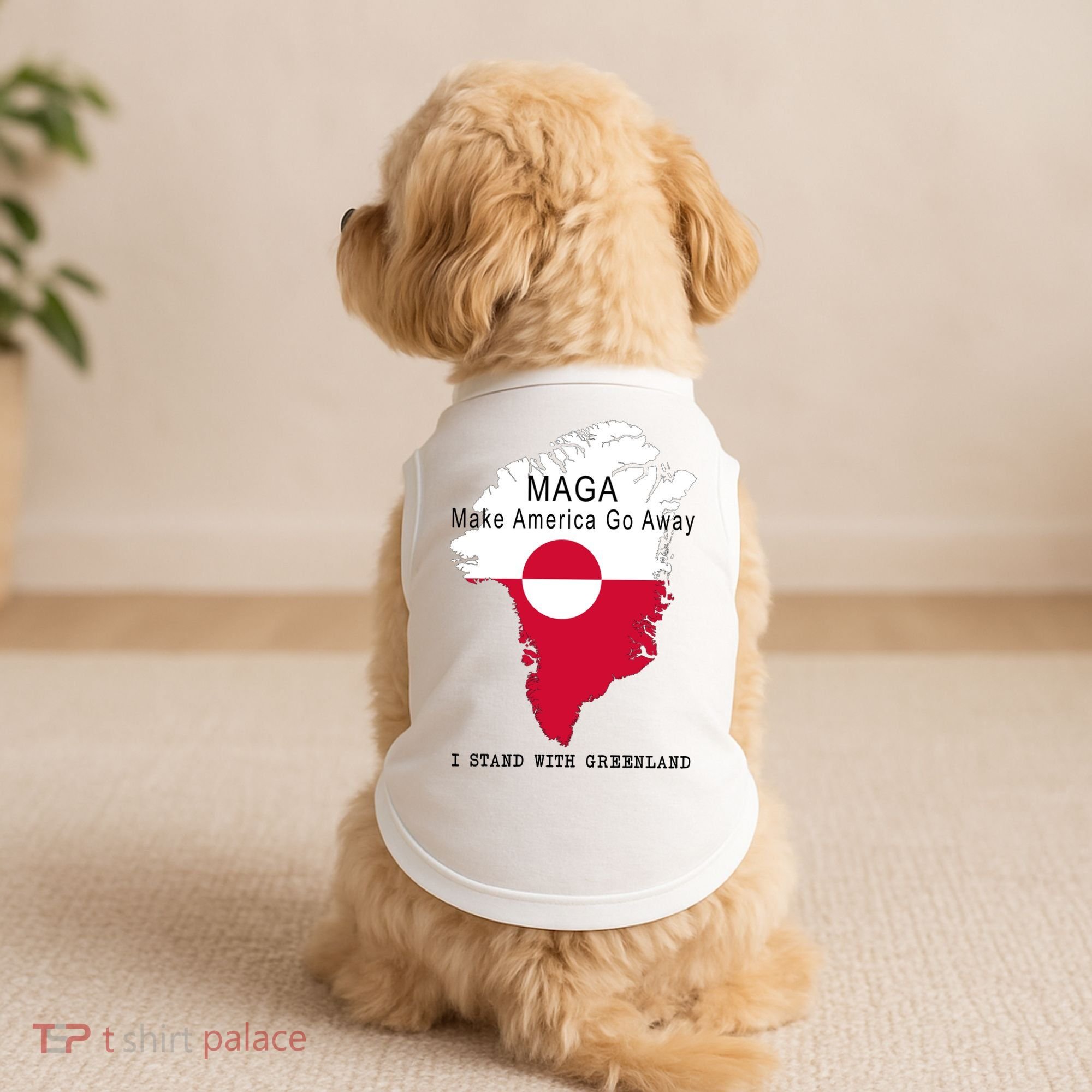 MAGA Make America Go Away Greenland Map Doggie Tank