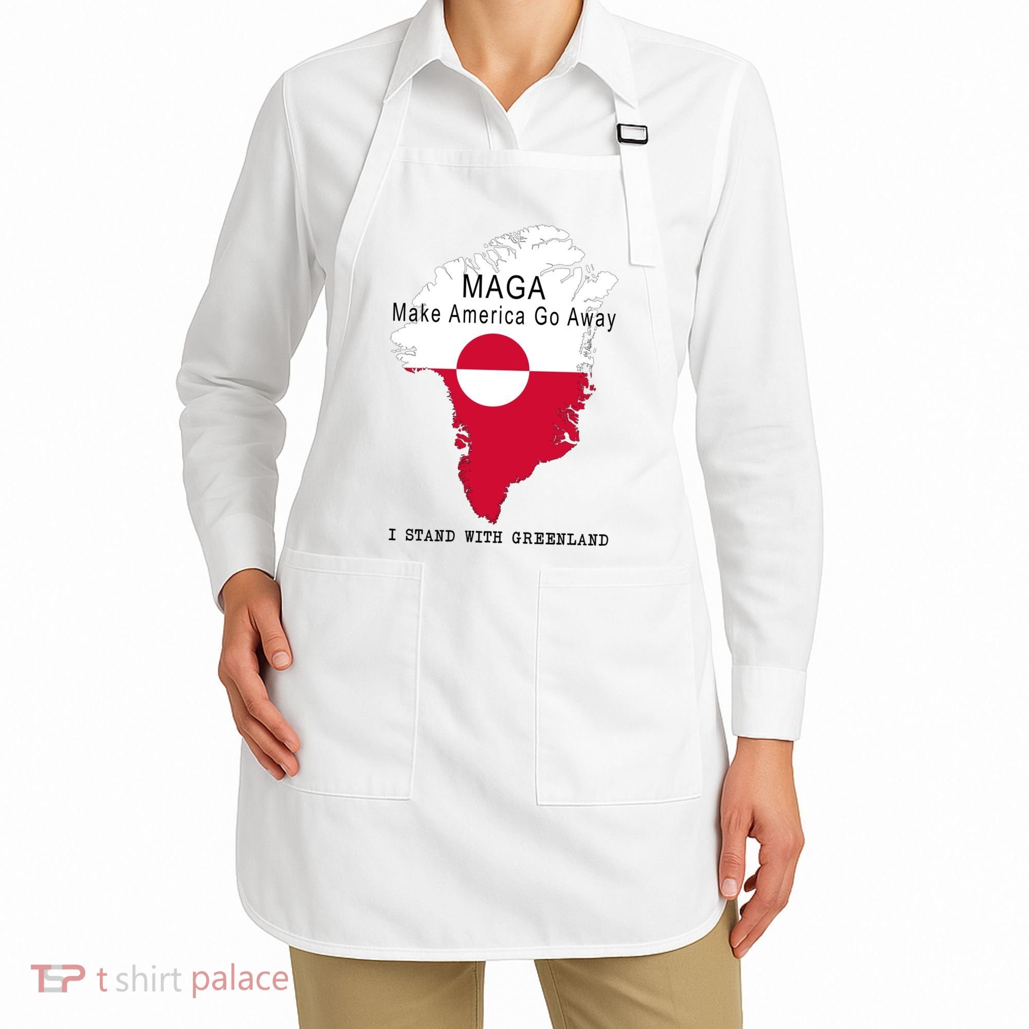 MAGA Make America Go Away Greenland Map Apron
