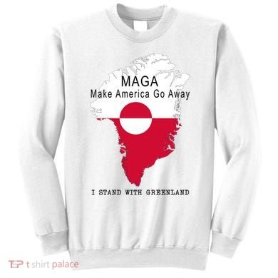 MAGA Make America Go Away Greenland Map Sweatshirt