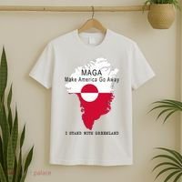 MAGA Make America Go Away Greenland Map T-Shirt thumb 2