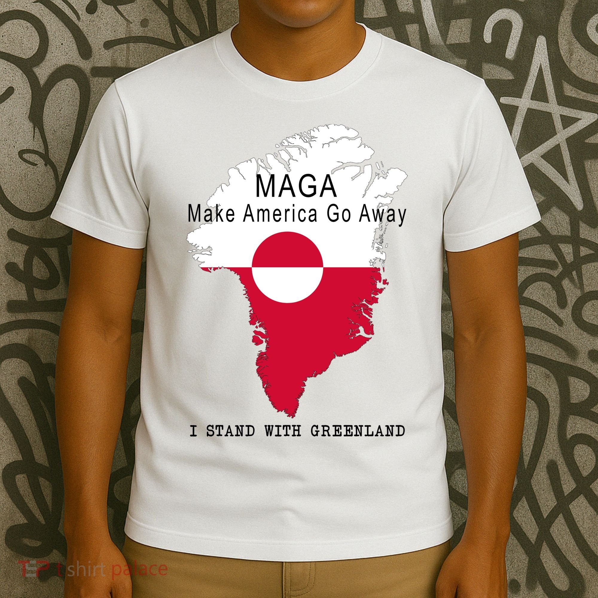 MAGA Make America Go Away Greenland Map T-Shirt