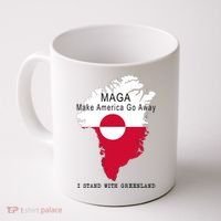 MAGA Make America Go Away Greenland Map Coffee Mug thumb 0