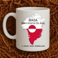MAGA Make America Go Away Greenland Map Coffee Mug thumb 2