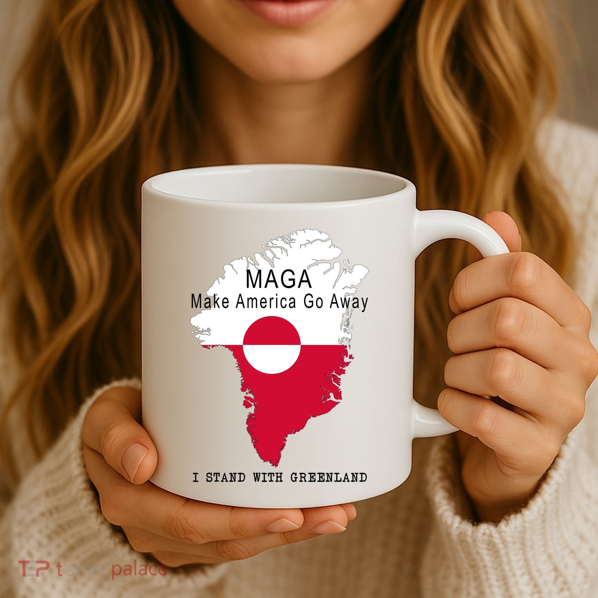 MAGA Make America Go Away Greenland Map Coffee Mug