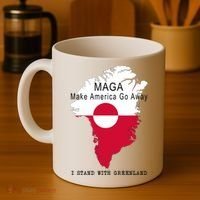 MAGA Make America Go Away Greenland Map Coffee Mug thumb 4