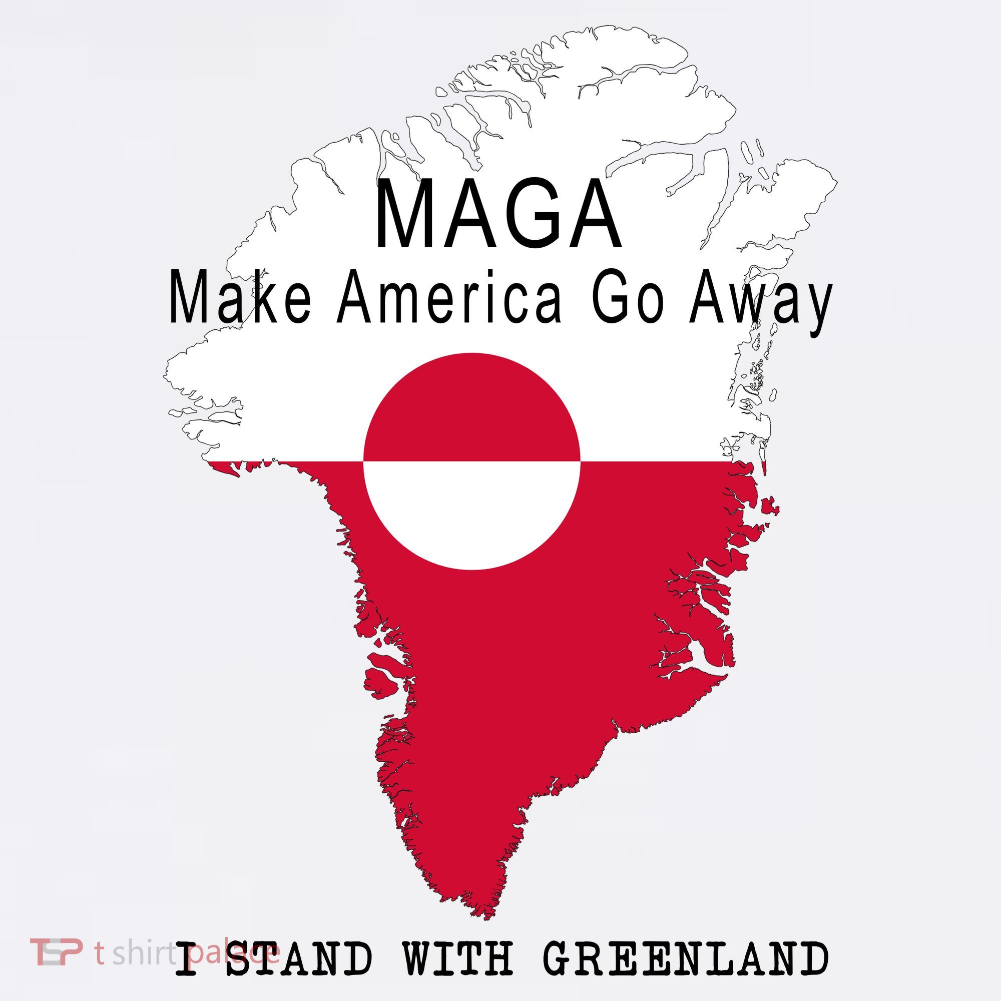 MAGA Make America Go Away Greenland Map Women's Hoodie
