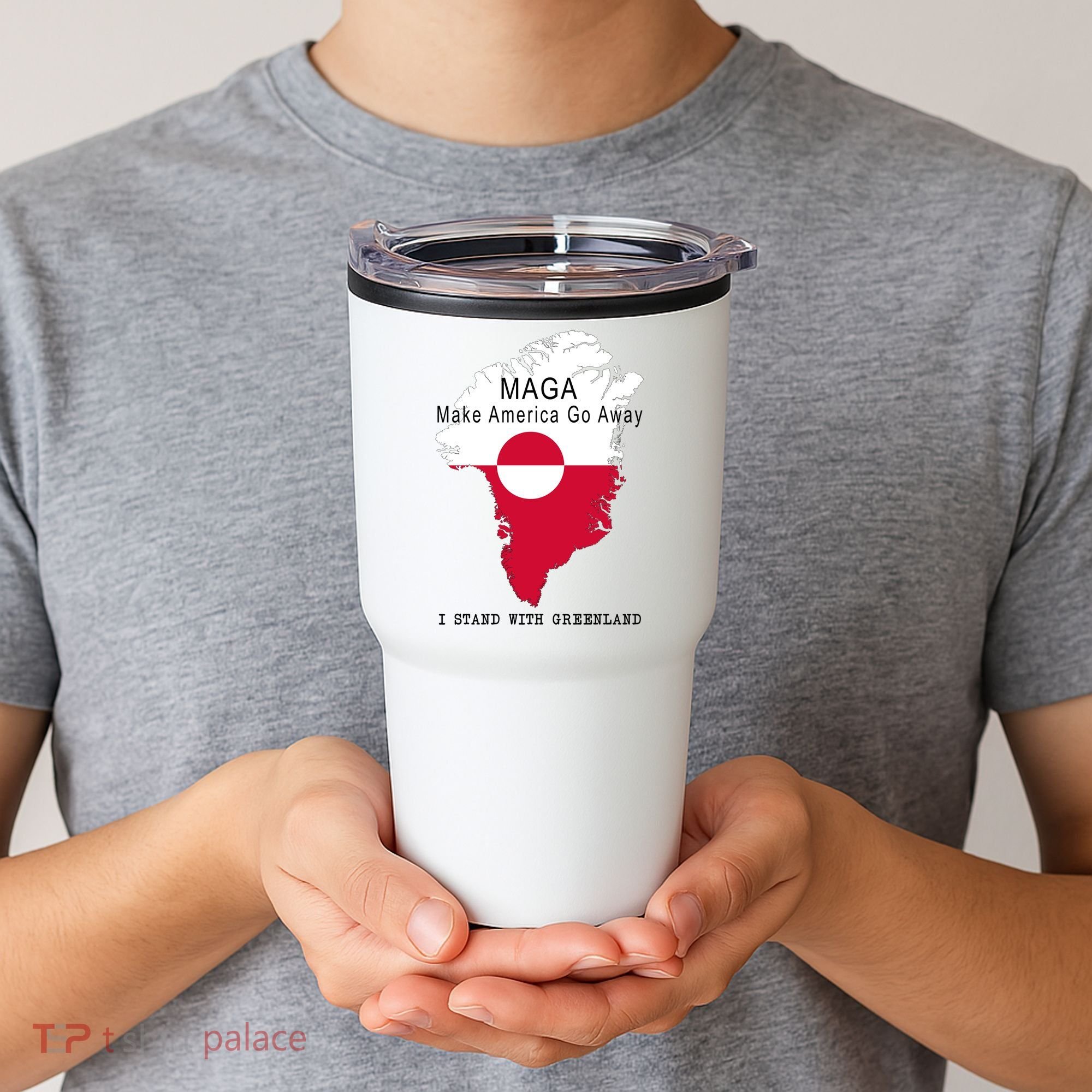 MAGA Make America Go Away Greenland Map Tumbler