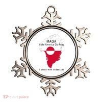 MAGA Make America Go Away Greenland Map Ornament thumb 0