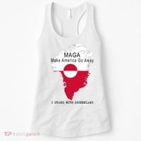 MAGA Make America Go Away Greenland Map Women's Tank Top thumb 0