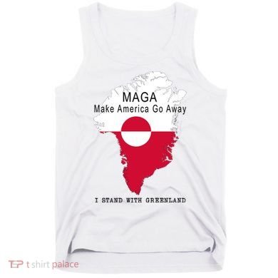 MAGA Make America Go Away Greenland Map Tank Top