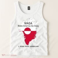 MAGA Make America Go Away Greenland Map Tank Top thumb 2