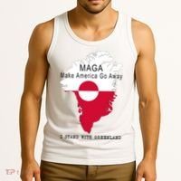MAGA Make America Go Away Greenland Map Tank Top thumb 3