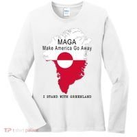 MAGA Make America Go Away Greenland Map Women's Long Sleeve Shirt thumb 0