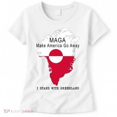 MAGA Make America Go Away Greenland Map Women's T-Shirt