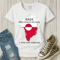 MAGA Make America Go Away Greenland Map Women's T-Shirt thumb 3