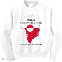 MAGA Make America Go Away Greenland Map Kids Sweatshirt thumb 0