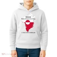 MAGA Make America Go Away Greenland Map Kids Hoodie thumb 4