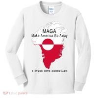 MAGA Make America Go Away Greenland Map Kids Long Sleeve Shirt thumb 0