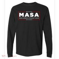 MASA Make America Straight Again Comfort Colors Heavyweight Long Sleeve T-Shirt thumb 0