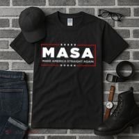 MASA Make America Straight Again Tall T-Shirt thumb 3