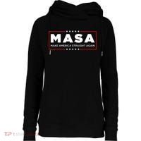 MASA Make America Straight Again Womens Funnel Neck Pullover Hood thumb 0