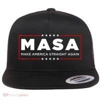 MASA Make America Straight Again Flat Bill Trucker Hat thumb 0