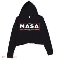 MASA Make America Straight Again Crop Fleece Hoodie thumb 0