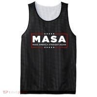 MASA Make America Straight Again Mesh Reversible Basketball Jersey Tank thumb 0