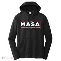 MASA Make America Straight Again Performance Fleece Hoodie thumb 0