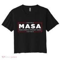 MASA Make America Straight Again Women's Crop Top Tee thumb 0