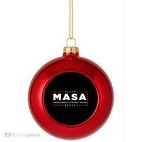 MASA Make America Straight Again Plastic Christmas Ball Ornament thumb 0